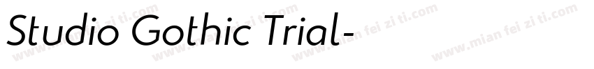 Studio Gothic Trial字体转换
